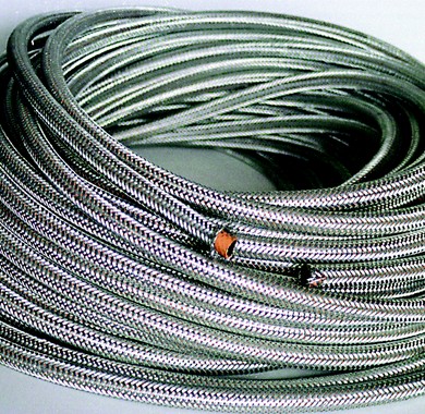 Click to enlarge - Long length propane cutting hose, with galvanised protective braid.
